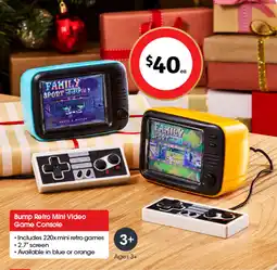 Coles Bump Retro Mini Video Game Console offer