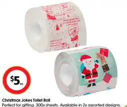 Coles Christmas Jokes Toilet Roll offer
