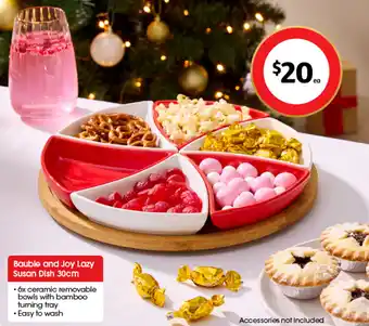 Coles Bauble and Joy Lazy Susan Dish offer