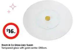 Coles Room & Co Glass Lazy Susan offer
