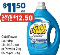Foodland Cold Power Laundry Liquid or Powder offer