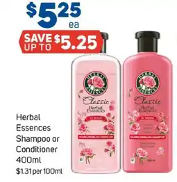 Foodland Herbal Essences Shampoo or Conditioner offer