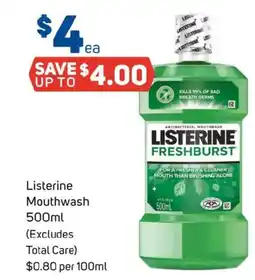 Foodland Listerine mouthwash offer