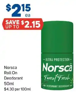 Foodland Norsca Roll On Deodorant offer