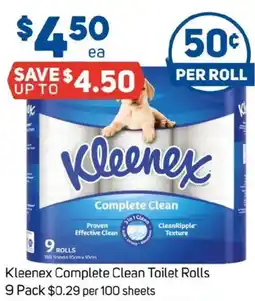 Foodland Kleenex Complete Clean Toilet Rolls offer