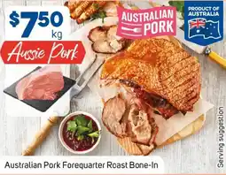 Foodland Australian Pork Forequarter Roast Bone-In offer