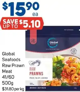Foodland Global seafoods raw prawns meat offer