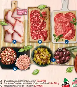 Foodland C. kr castlemaine mild or hot salami offer