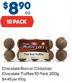 Foodland Chocolate Rum or Christmas Chocolate Truffles offer