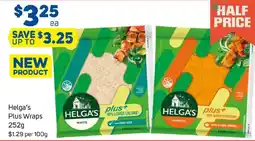 Foodland Helga's Plus Wraps offer