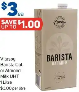 Foodland Vitasoy barista oat or almond milk uht offer