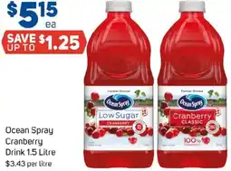 Foodland Ocean Spray Cranberry Drink offer