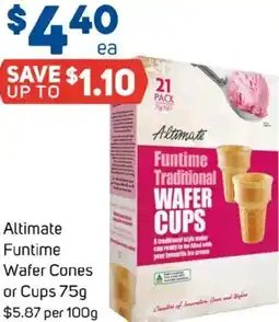 Foodland Altimate Funtime Wafer Cones or Cups offer