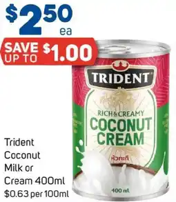 Foodland Trident trident coconut milk or cream offer