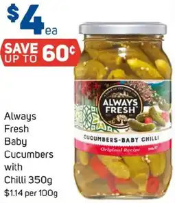 Foodland Always Fresh Baby Cucumbers with Chilli offer