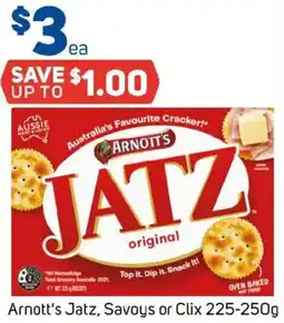Foodland Arnott's Jatz, Savoys or Clix offer