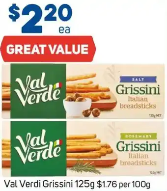 Foodland Val Verdi Grissini offer