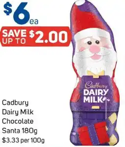 Foodland Cadbury Dairy Milk Chocolate Santa offer