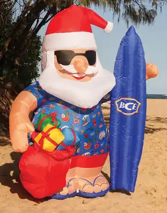 BCF Inflatable Surfing Santa