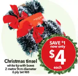 Cheap as Chips Christmas tinsel offer