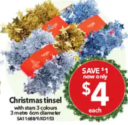 Cheap as Chips Christmas tinsel offer