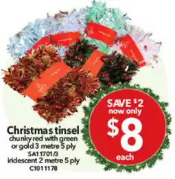 Cheap as Chips Christmas tinsel offer