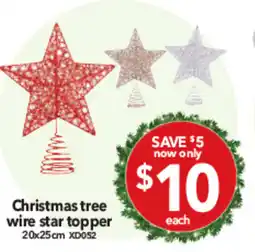 Cheap as Chips Christmas tree wire star topper offer