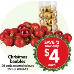 Cheap as Chips Christmas baubles offer