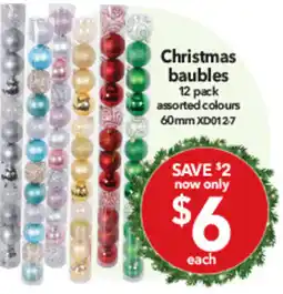 Cheap as Chips Christmas baubles offer