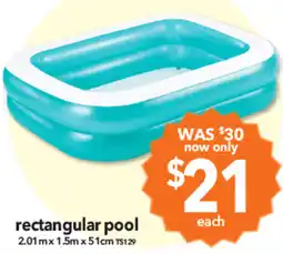 Cheap as Chips Rectangular pool offer