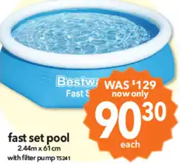 Cheap as Chips Fast set pool offer