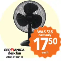 Cheap as Chips Germanica desk fan offer