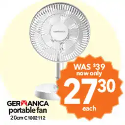 Cheap as Chips Germanica portable fan offer