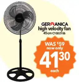 Cheap as Chips Germanica high velocity fan offer