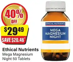Chemist Discount Centre Ethical nutrients offer