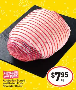 IGA Australian Boned and Rolled Pork Shoulder Roast offer