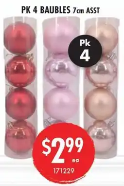 Red Dot Pk 4 baubles offer