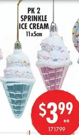 Red Dot Pk 2 sprinkle ice cream offer