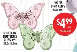 Red Dot Iridescent butterfly clips offer