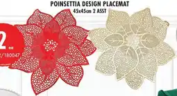 Red Dot Poinsettia design placemat offer