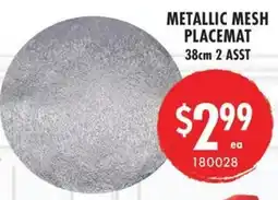Red Dot Metallic mesh placemat offer