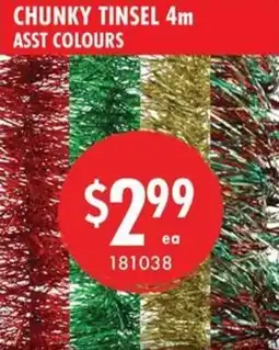 Red Dot Chunky tinsel offer