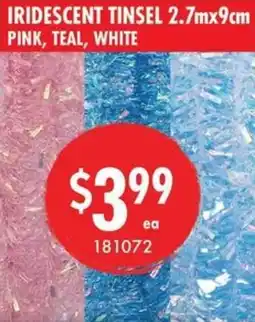 Red Dot Iridescent tinsel offer