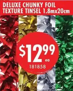 Red Dot Deluxe chunky foil texture tinsel offer