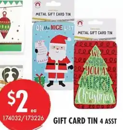 Red Dot Gift card tin offer