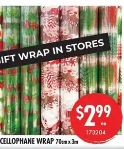 Red Dot Cellophane wrap offer