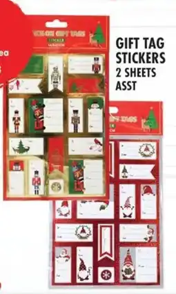 Red Dot Gift tag stickers offer