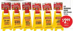 Red Dot Elf Mini Warning Sign offer
