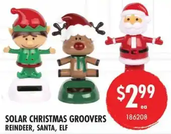 Red Dot Solar christmas groovers reindeer, santa, elf offer