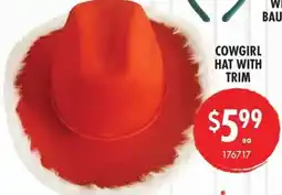 Red Dot Cowgirl hat with trim offer